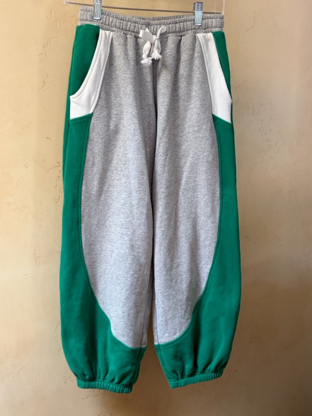 Sz XS Urban Outfitters Green, Gray & White Paneled Women’s Sweatpants